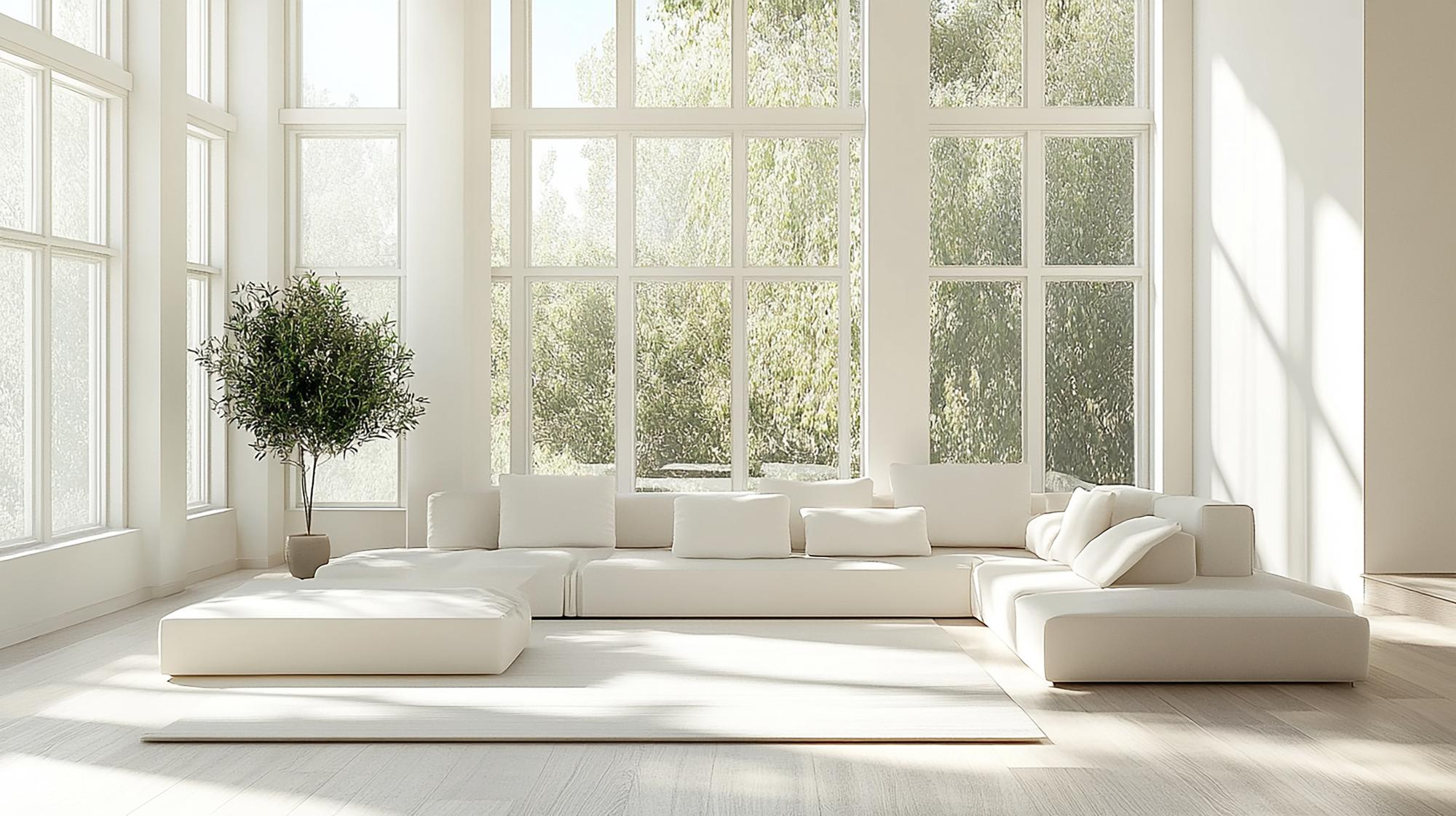 Living luminos, decor neutru